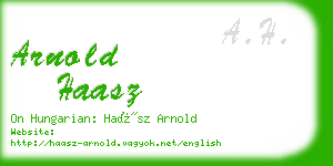 arnold haasz business card